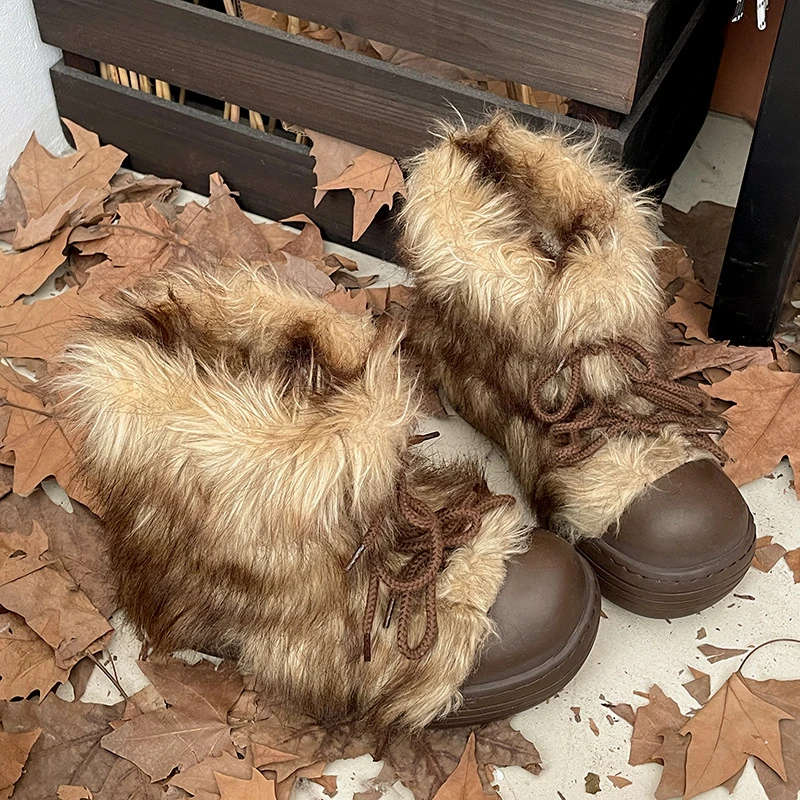 Plush Round Toe Women's Snow B - Women'S Young Fashion ulasan dan harga