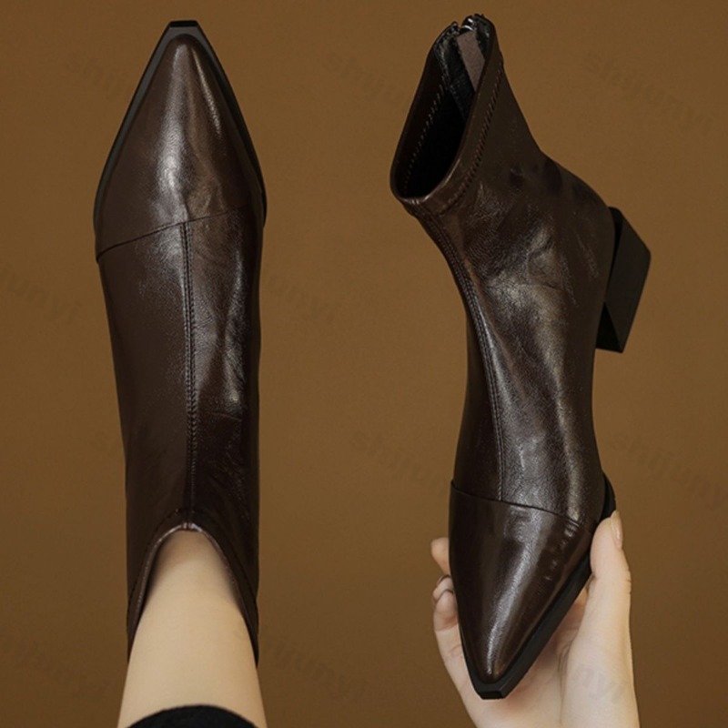 Women Pointed Short Boots 2025 - Women'S Fashion Korea ulasan dan harga