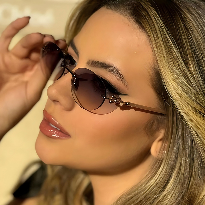 New Metal Frameless Oval Woman - Women'S Fashion Reading Glasses ulasan dan harga
