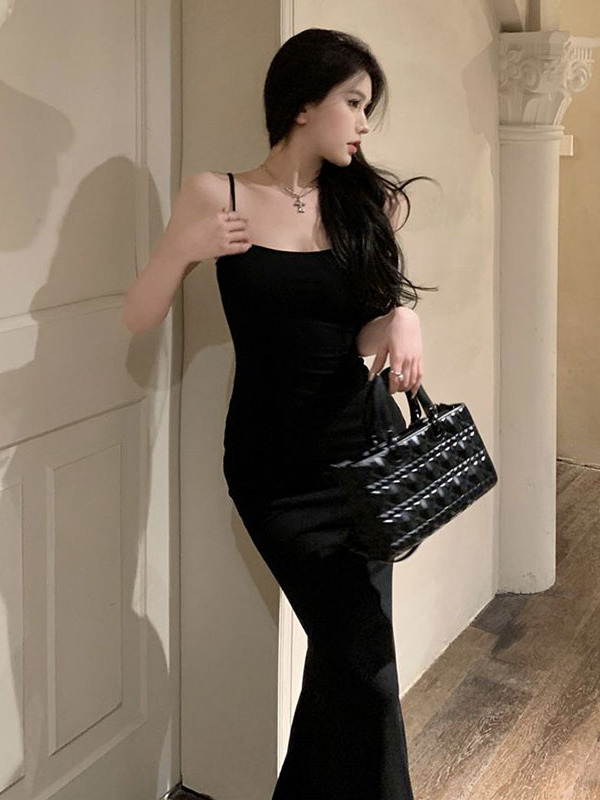Slimming Fish Tail Long Dress  - Women'S Young Fashion ulasan dan harga