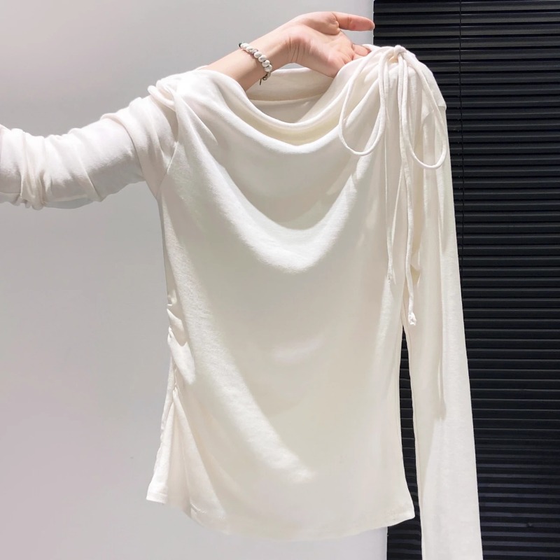 Women Drawstring Off Shoulder  - Off Shoulder Top ulasan dan harga