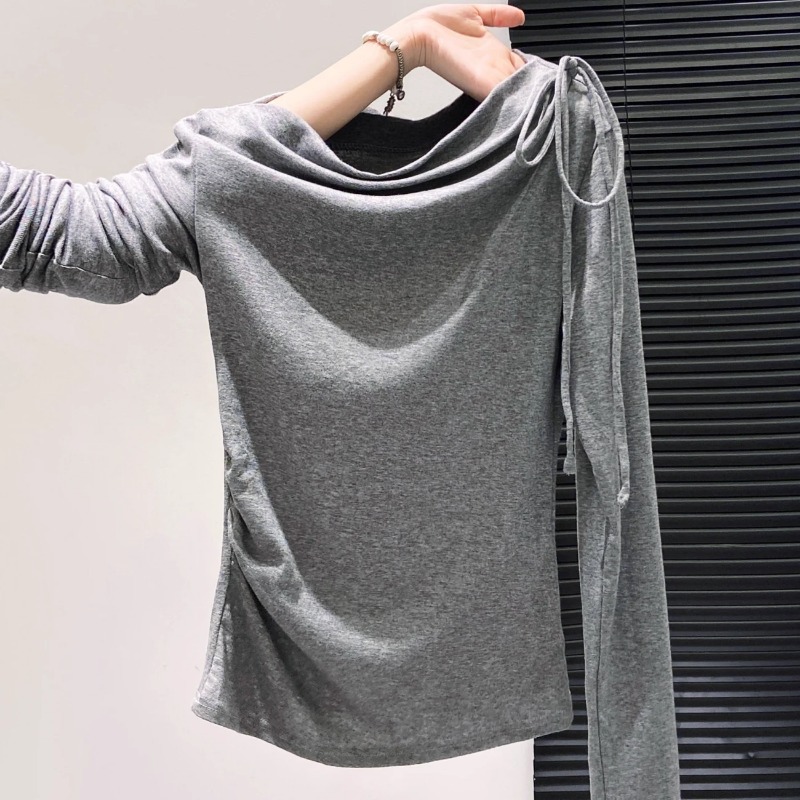 Women Drawstring Off Shoulder  - Off Shoulder Top ulasan dan harga