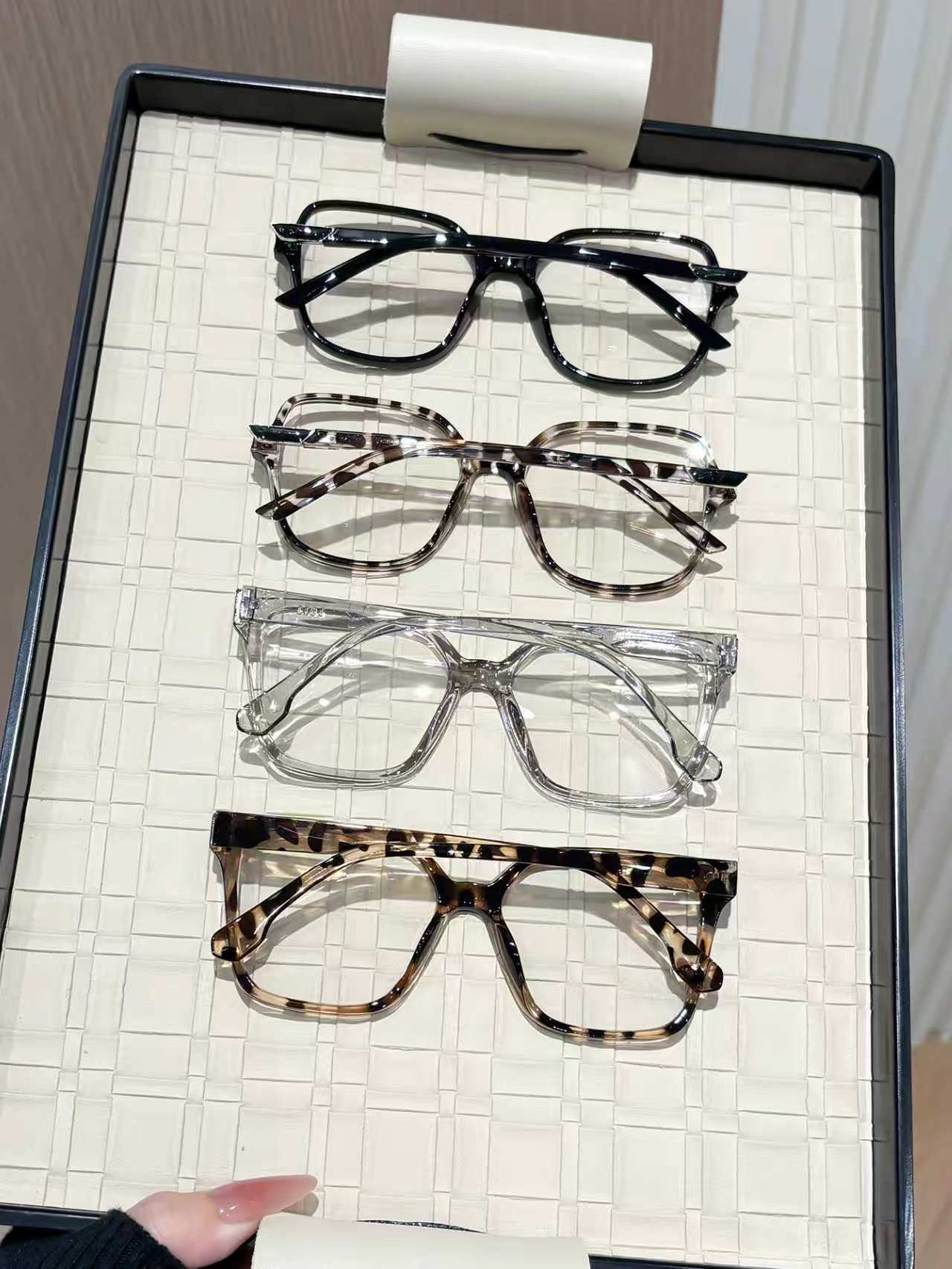 4Pcs Thick Geometric Full Fram - Women'S Fashion Reading Glasses ulasan dan harga