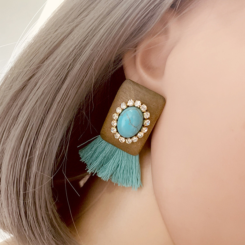 Cross-border retro wood diamon - Women'S Fashion E Commerce ulasan dan harga