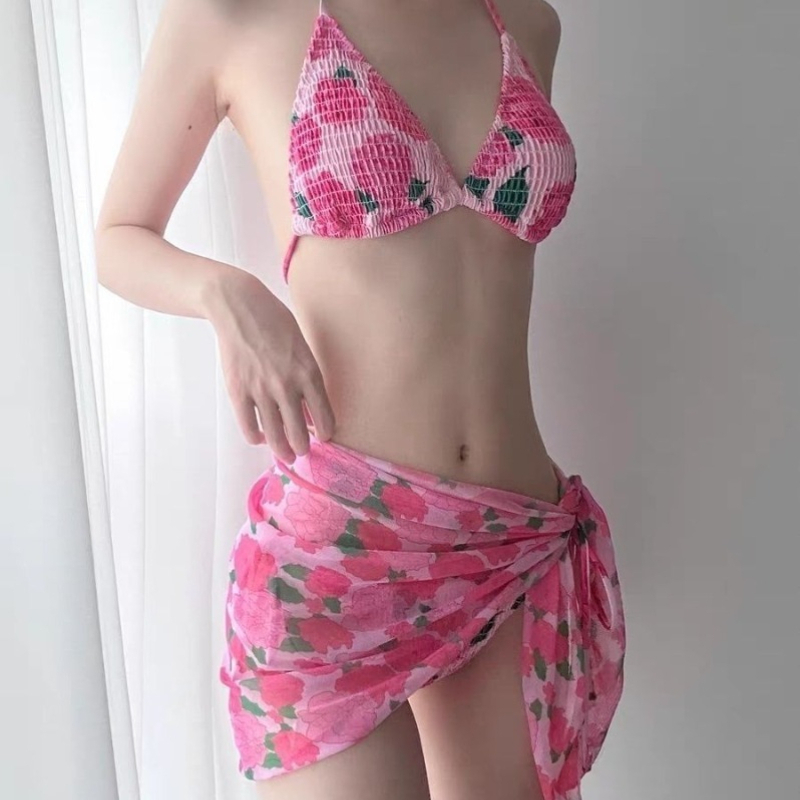 New Fashion Ribbed Floral Biki - Women Fashion Style ulasan dan harga