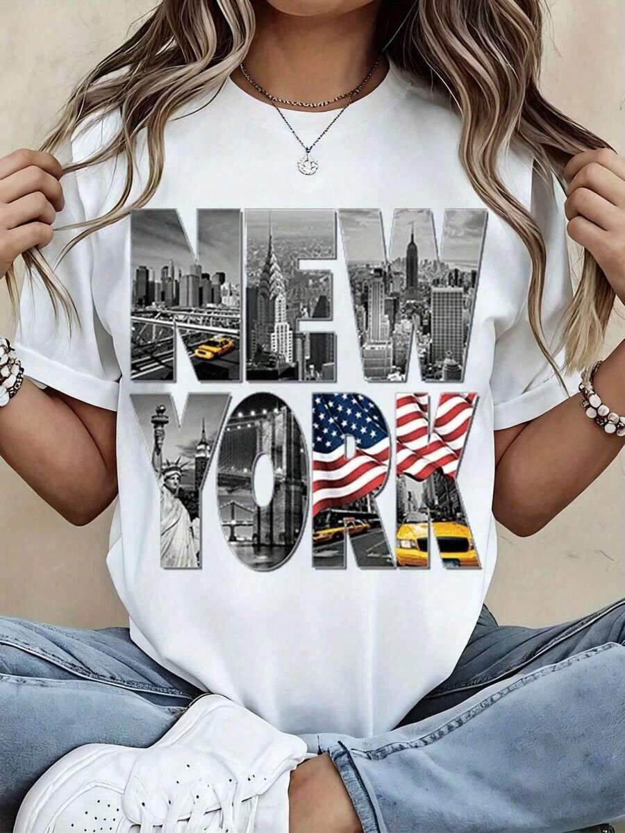 New York City Skyline American - Women Fashion Usa ulasan dan harga