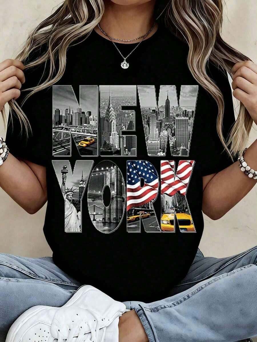 New York City Skyline American - Women Fashion Usa ulasan dan harga