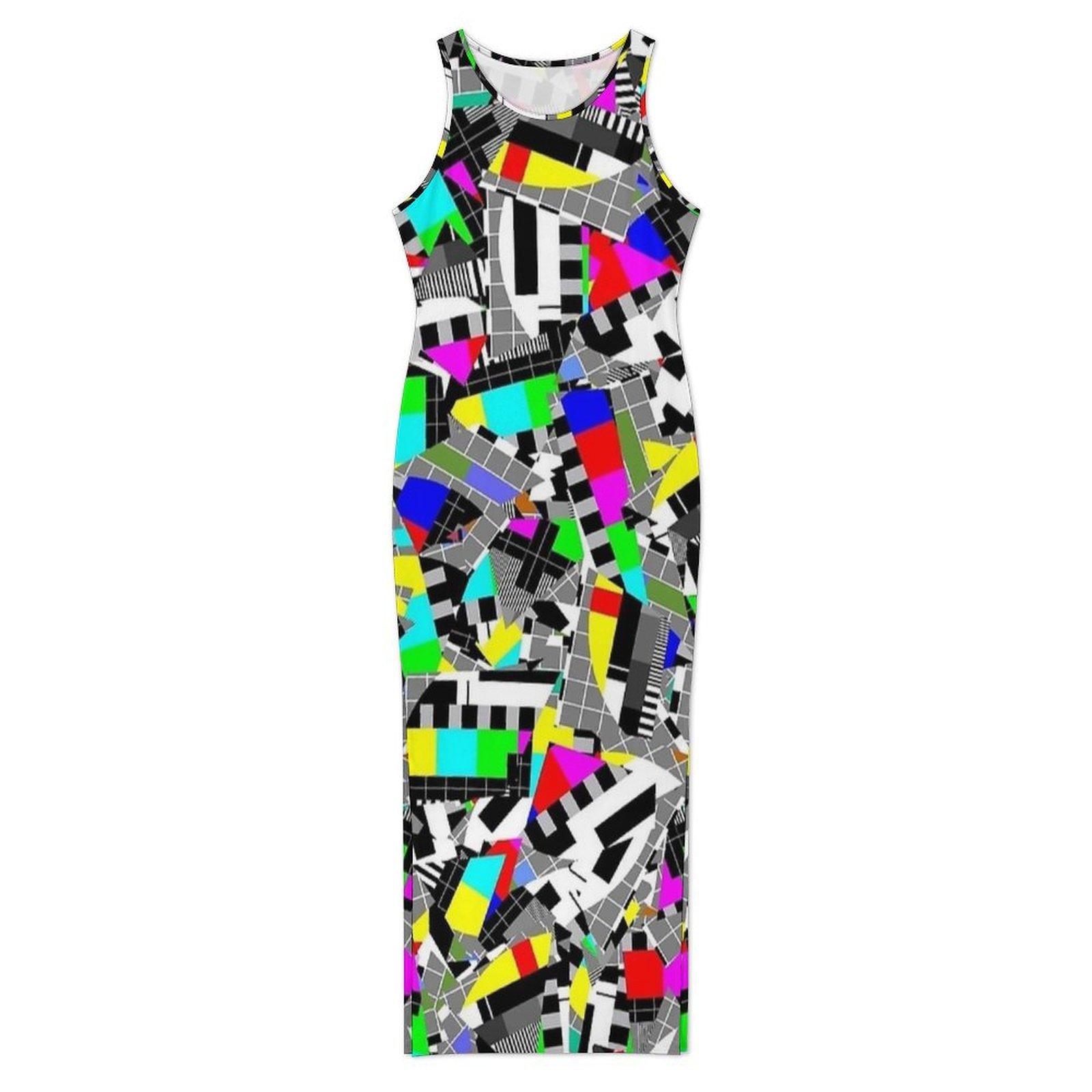 Ladies Retro Glitch Block TV T - Women'S Fashion Dresses Images ulasan dan harga
