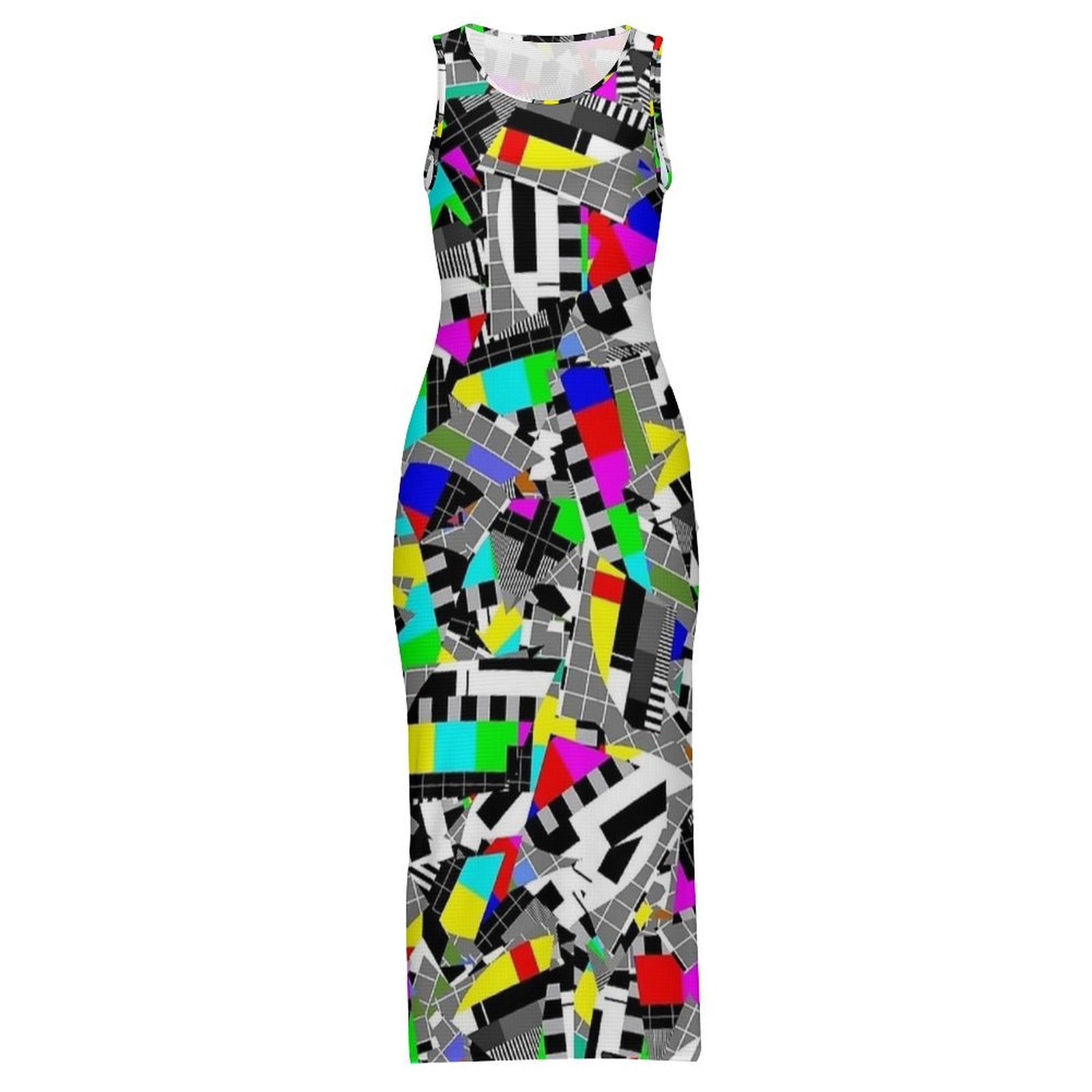 Ladies Retro Glitch Block TV T - Women'S Fashion Dresses Images ulasan dan harga