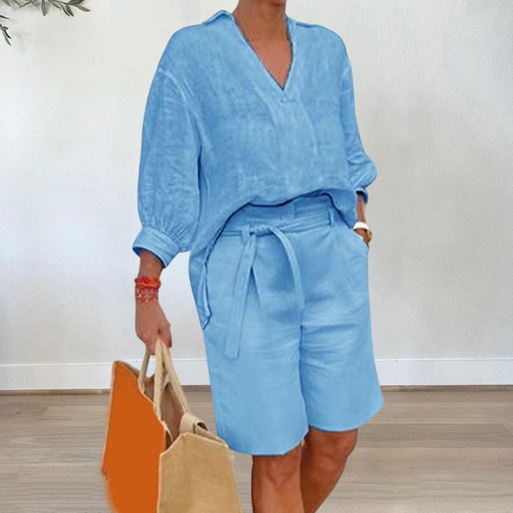 Cotton Linen Women's Two Piece - Women'S Fashion Overalls ulasan dan harga