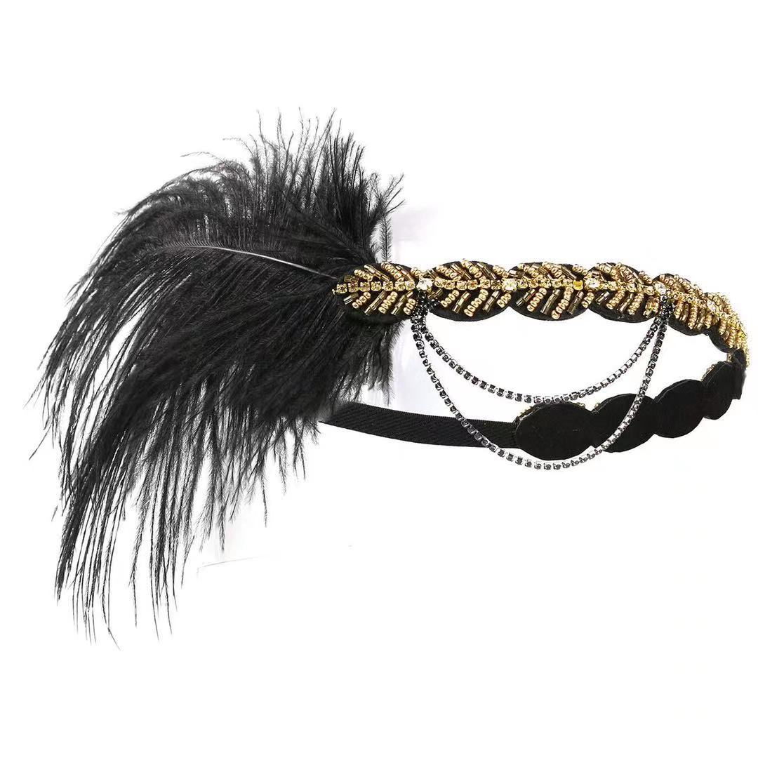 Peacock Feather Elastic Hair B - Women'S Fashion In The 1920S ulasan dan harga