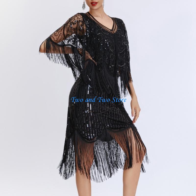 HX6F Sparkling Sequined Capele - Women'S Fashion In The 1920S ulasan dan harga