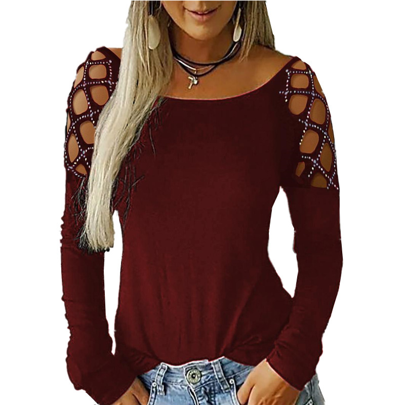 Women Off Shoulder Long Sleeve - Off Shoulder Top ulasan dan harga